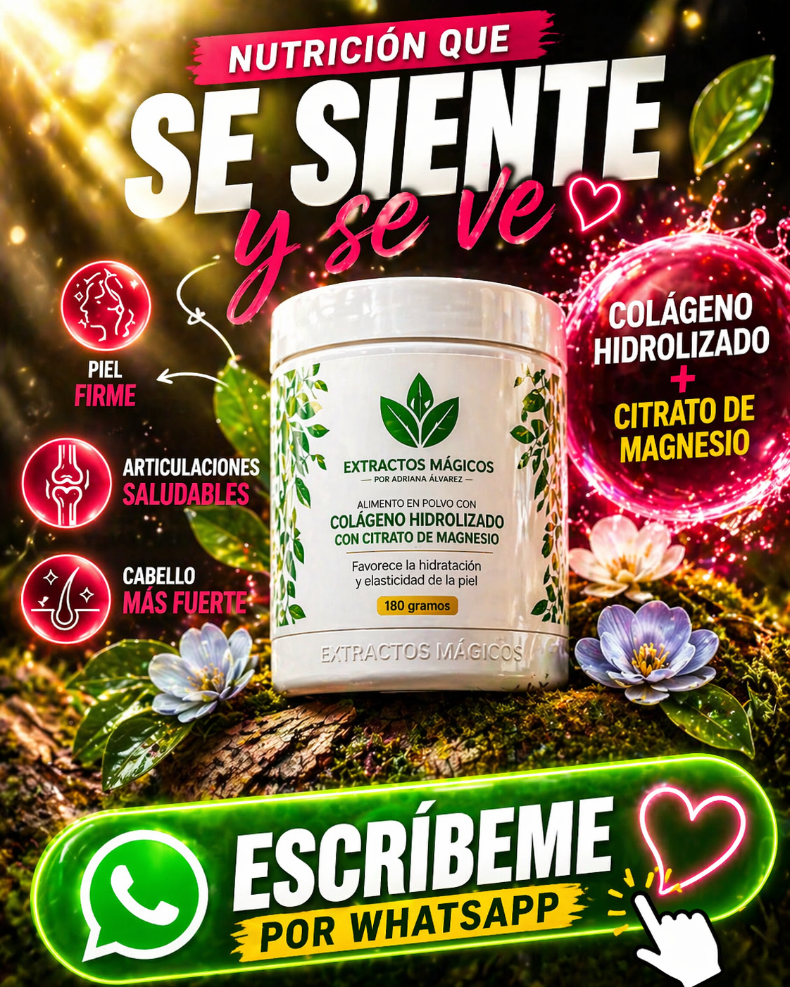 Extractos mágicos® | Colágeno en polvo con Citrato De Magnesio