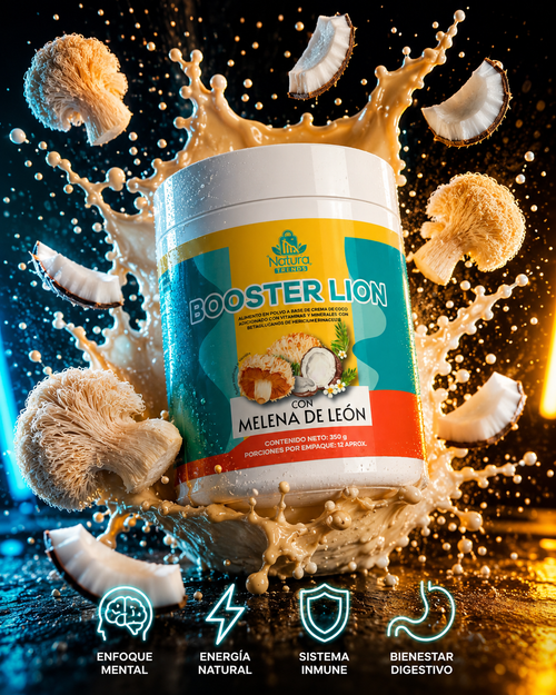 Booster Lion® | Melena de León en polvo sabor a coco