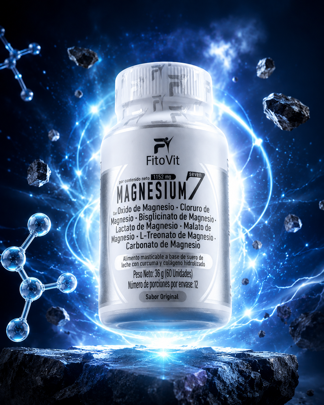 Magnesium7® | Complejo 7 Magnesios en pastillas masticables